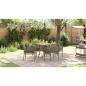 Preview: 5-teiliges Garten-Essset mit Kissen Grau Poly Rattan