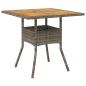 Preview: 5-teiliges Garten-Essset mit Kissen Grau Poly Rattan