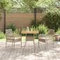 Preview: 3-teiliges Garten-Essgruppen-Set mit Kissen Beige Poly-Rattan