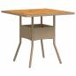 Preview: 5-teiliges Garten-Essgruppen-Set mit Kissen Beige Poly-Rattan