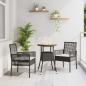 Preview: ARDEBO.de - 3-teiliges Gartentischset Schwarz Poly-Rattan