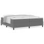 Preview: Boxspringbett mit Matratze Hellgrau 200x200 cm Cordstoff