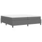 Preview: Boxspringbett mit Matratze Hellgrau 200x200 cm Cordstoff