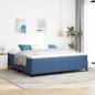 Preview: ARDEBO.de - Boxspringbett mit Matratze Blau 200x200 cm Cordstoff