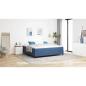 Preview: Boxspringbett mit Matratze Blau 200x200 cm Cordstoff