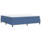 Preview: Boxspringbett mit Matratze Blau 200x200 cm Cordstoff