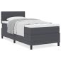 Preview: Boxspringbett mit Matratze Dunkelgrau 100x200 cm Cordstoff