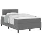 Preview: Boxspringbett mit Matratze Hellgrau 120x200 cm Cordstoff