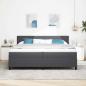 Preview: ARDEBO.de - Boxspringbett mit Matratze Dunkelgrau 200x200 cm Cordstoff