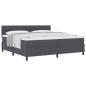 Preview: Boxspringbett mit Matratze Dunkelgrau 200x200 cm Cordstoff