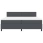Preview: Boxspringbett mit Matratze Dunkelgrau 200x200 cm Cordstoff
