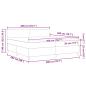 Preview: Boxspringbett mit Matratze Hellgrün Grau 200x200 cm Cord-Stoff