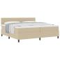 Preview: Boxspringbett mit Matratze Hellgrün Grau 200x200 cm Cord-Stoff