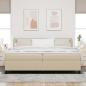 Preview: Boxspringbett mit Matratze Hellgrün Grau 200x200 cm Cord-Stoff
