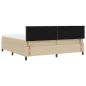 Preview: Boxspringbett mit Matratze Hellgrün Grau 200x200 cm Cord-Stoff