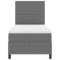 Preview: Boxspringbett mit Matratze Hellgrau 100x200 cm Cordstoff