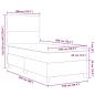 Preview: Boxspringbett mit Matratze Hellgrün Grau 100x200 cm Cord-Material