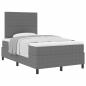 Preview: Boxspringbett mit Matratze Hellgrau 120x200 cm Cordstoff