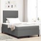 Preview: Boxspringbett mit Matratze Hellgrau 120x200 cm Cordstoff
