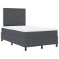 Preview: Boxspringbett mit Matratze Dunkelgrau 120x200 cm Cordstoff
