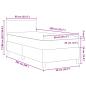 Preview: Boxspringbett mit Matratze & LED Dunkelgrau 90x200 cm Cordstoff