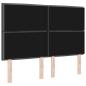 Preview: Kopfteil Linien Design Dunkelgrau 160 cm Stoff