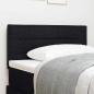 Preview: ARDEBO.de - LED Kopfteil Linien Design Schwarz 80 cm Stoff