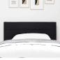 Preview: LED Kopfteil Linien Design Schwarz 80 cm Stoff