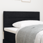 Preview: LED Kopfteil Linien Design Schwarz 80 cm Stoff