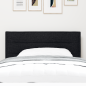 Preview: LED Kopfteil Linien Design Schwarz 80 cm Stoff