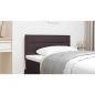 Preview: LED Kopfteil Linien Design Dunkelbraun 80 cm Stoff