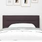 Preview: LED Kopfteil Linien Design Dunkelbraun 80 cm Stoff