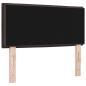 Preview: LED Kopfteil Linien Design Dunkelbraun 80 cm Stoff