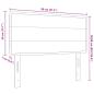Preview: LED Kopfteil Linien Design Dunkelbraun 80 cm Stoff