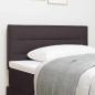 Preview: LED Kopfteil Linien Design Dunkelbraun 80 cm Stoff