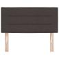 Preview: LED Kopfteil Linien Design Dunkelbraun 80 cm Stoff