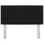 Preview: LED Kopfteil Linien Design Schwarz 90 cm Stoff