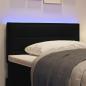 Preview: LED Kopfteil Linien Design Schwarz 90 cm Stoff