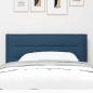 Preview: LED Kopfteil Linien Design Blau 100 cm Stoff