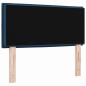 Preview: LED Kopfteil Linien Design Blau 100 cm Stoff
