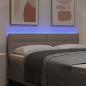 Preview: LED Kopfteil mit LED-Lichtleisten Taupe 144 cm Stoff