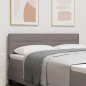 Preview: LED Kopfteil mit LED-Lichtleisten Taupe 144 cm Stoff