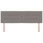 Preview: LED Kopfteil mit LED-Lichtleisten Taupe 144 cm Stoff