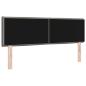 Preview: LED Kopfteil mit LED-Lichtleisten Taupe 144 cm Stoff