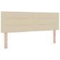 Preview: LED Kopfteil Linien Design Creme 72 cm Stoff