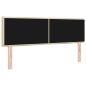 Preview: LED Kopfteil Linien Design Creme 72 cm Stoff
