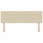 Preview: LED Kopfteil Linien Design Creme 72 cm Stoff