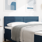 Preview: LED Kopfteil mit LED-Lichtleisten Blau 144 cm Stoff