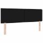 Preview: LED Kopfteil Linien Design Schwarz 80 cm Stoff