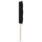 Preview: LED Kopfteil Linien Design Schwarz 80 cm Stoff